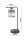 Tischlampe Glas Silber E27 H:38 cm Modern dekorativ Leuchte