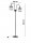 Stehleuchte 2-flammig Glas Silber E27 150 cm Modern Leuchte