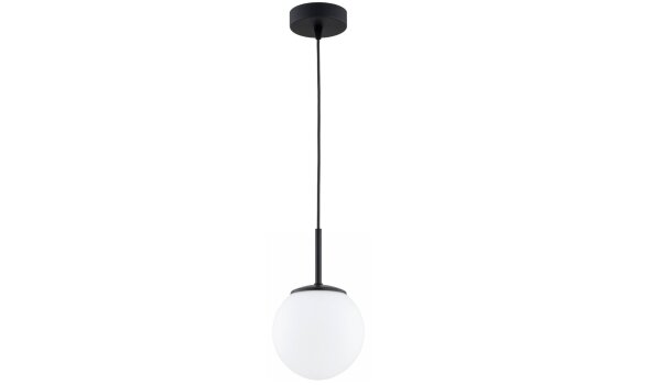 Pendelleuchte Schwarz Weiß Glas E27 B:14 cm Modern Leuchte