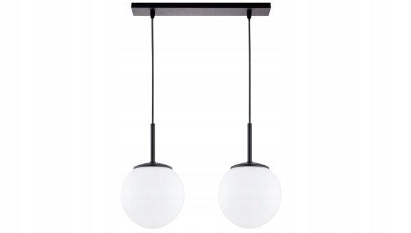 Pendelleuchte Glas Schwarz 2-flammig E27 L:40 cm Modern Leuchte