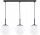 Pendelleuchte blendarm Glas Metall Schwarz E27 L:60 cm Leuchte