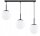 Pendelleuchte blendarm Glas Metall Schwarz E27 L:60 cm Leuchte