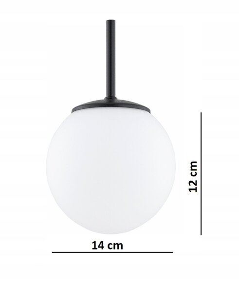 Pendelleuchte Glas Schwarz 3-flammig E27 B:30 cm Modern Leuchte