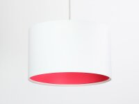 Pendelleuchte Weiß Stoff Esstischlampe rund