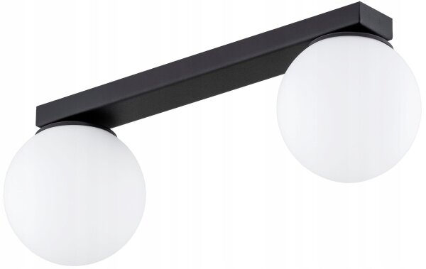 Deckenleuchte 2-flammig Glas Metall E27 L:40 cm Modern Leuchte