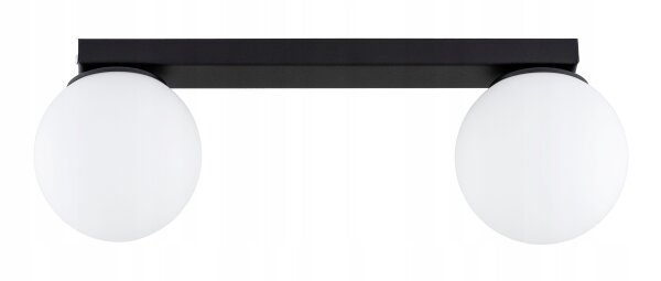 Deckenleuchte 2-flammig Glas Metall E27 L:40 cm Modern Leuchte