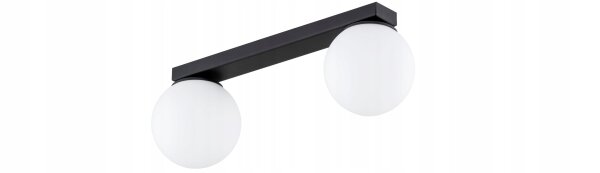 Deckenleuchte 2-flammig Glas Metall E27 L:40 cm Modern Leuchte
