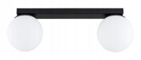 Deckenleuchte 2-flammig Glas Metall E27 L:40 cm Modern