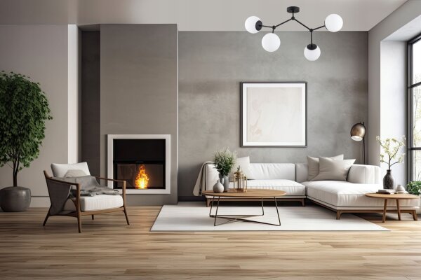 Deckenleuchte 4-flammig Glas Metall E27 L:80 cm Modern Leuchte