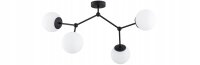 Deckenleuchte 4-flammig Glas Metall E27 L:80 cm Modern