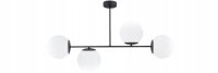 Deckenleuchte 4-flammig Metall Glas E27 L:40 cm Modern