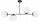 Deckenleuchte 4-flammig Metall Glas E27 L:40 cm Modern Leuchte