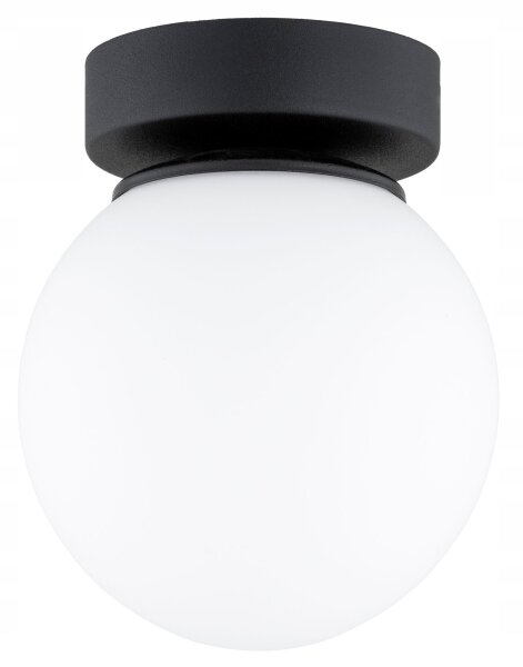 Deckenleuchte Glas Schwarz Weiß E27 B:14 cm Modern Leuchte
