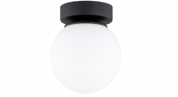 Deckenleuchte Glas Schwarz Weiß E27 B:14 cm Modern Leuchte