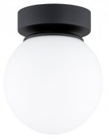 Deckenleuchte Glas Schwarz Weiß E27 B:14 cm Modern