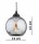 Pendelleuchte Rauchglas Schwarz E27 B:15 cm Modern Leuchte