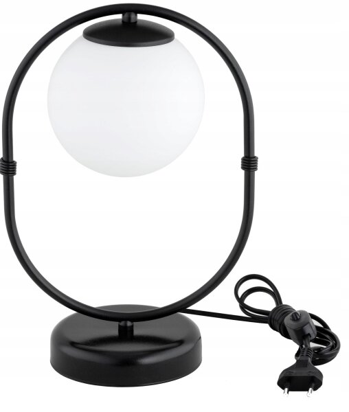 Tischlampe Glas Schwarz blendarm E27 H:26 cm Modern Leuchte