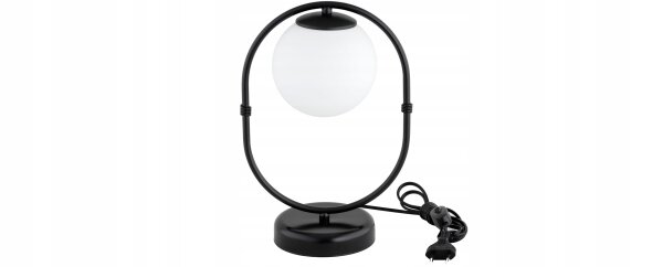 Tischlampe Glas Schwarz blendarm E27 H:26 cm Modern Leuchte