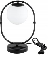 Tischlampe Glas Schwarz blendarm E27 H:26 cm Modern Leuchte