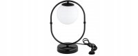 Tischlampe Glas Schwarz blendarm E27 H:26 cm Modern