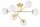 Deckenleuchte 6-flammig Glas Gold E27 B:70 cm blendarm Leuchte