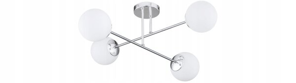 Deckenleuchte 4-flammig Glas Metall E27 B:70 cm Modern Leuchte