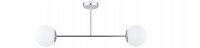 Deckenleuchte 2-flammig Metall Glas Silber E27 B:70 cm