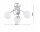 Deckenleuchte 3-flammig Metall Glas E27 L:50 cm Modern Leuchte