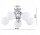 Deckenleuchte 5-flammig Glas Metall Silber E27 L:50 cm Leuchte