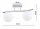 Deckenleuchte 2-flammig Glas Silber E27 45 cm blendarm Leuchte