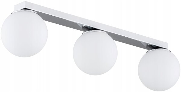 Deckenleuchte 3-flammig Glas Metall E27 L:60 cm Modern Leuchte