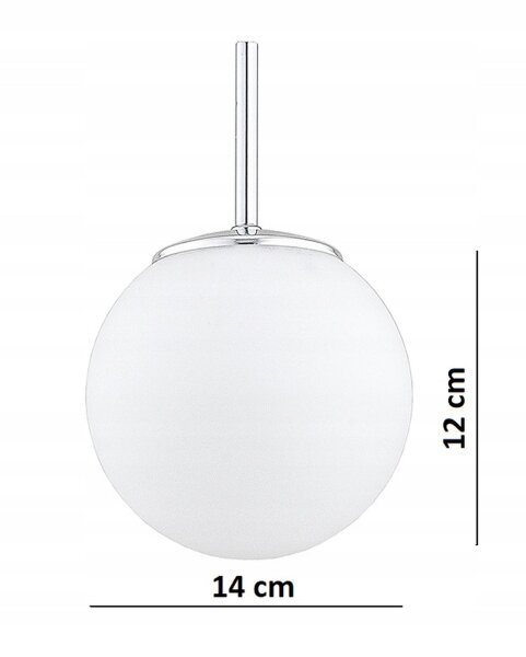 Pendelleuchte Metall Glas Silber 3-flammig E27 L:60 cm Leuchte