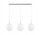 Pendelleuchte Metall Glas Silber 3-flammig E27 L:60 cm Leuchte