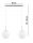Pendelleuchte Glas Metall Silber 2-flammig E27 L:40 cm Leuchte