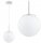 Pendelleuchte Glas Metall Silber E27 B:14 cm Modern Leuchte