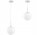 Pendelleuchte Glas Metall Silber E27 B:14 cm Modern Leuchte