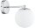 Wandleuchte Glas Metall Silber blendarm E27 T:20 cm Leuchte