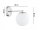 Wandleuchte Glas Metall Silber blendarm E27 T:20 cm Leuchte