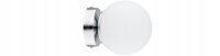 Wandlampe Glas Weiß Metall Silber E27 B:14 cm blendarm