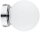 Wandlampe Glas Weiß Metall Silber E27 B:14 cm blendarm Leuchte