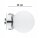 Wandlampe Glas Weiß Metall Silber E27 B:14 cm blendarm Leuchte
