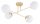 Deckenleuchte Glas Metall Gold 4-flammig E27 L:70 cm Leuchte