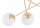 Deckenleuchte Glas Metall Gold 4-flammig E27 L:70 cm Leuchte