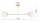 Deckenleuchte 2-flammig Glas Gold E27 70 cm Modern Leuchte