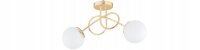 Deckenleuchte Glas Gold 2-flammig E27 L:40 cm Modern