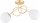 Deckenleuchte Glas Gold 2-flammig E27 L:40 cm Modern Leuchte