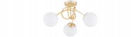Deckenleuchte Glas Metall Gold 3-flammig E27 B:50 cm