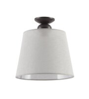 Deckenlampe Stoff Grau Ø38cm LOCOLA Deckenleuchte