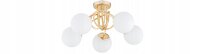 Deckenleuchte 5-flammig Gold Glas E27 B:50 cm Modern