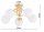 Deckenleuchte 5-flammig Gold Glas E27 B:50 cm Modern Leuchte
